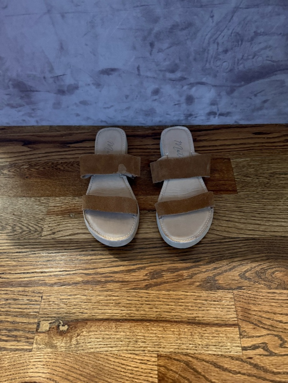 Suede brown flats